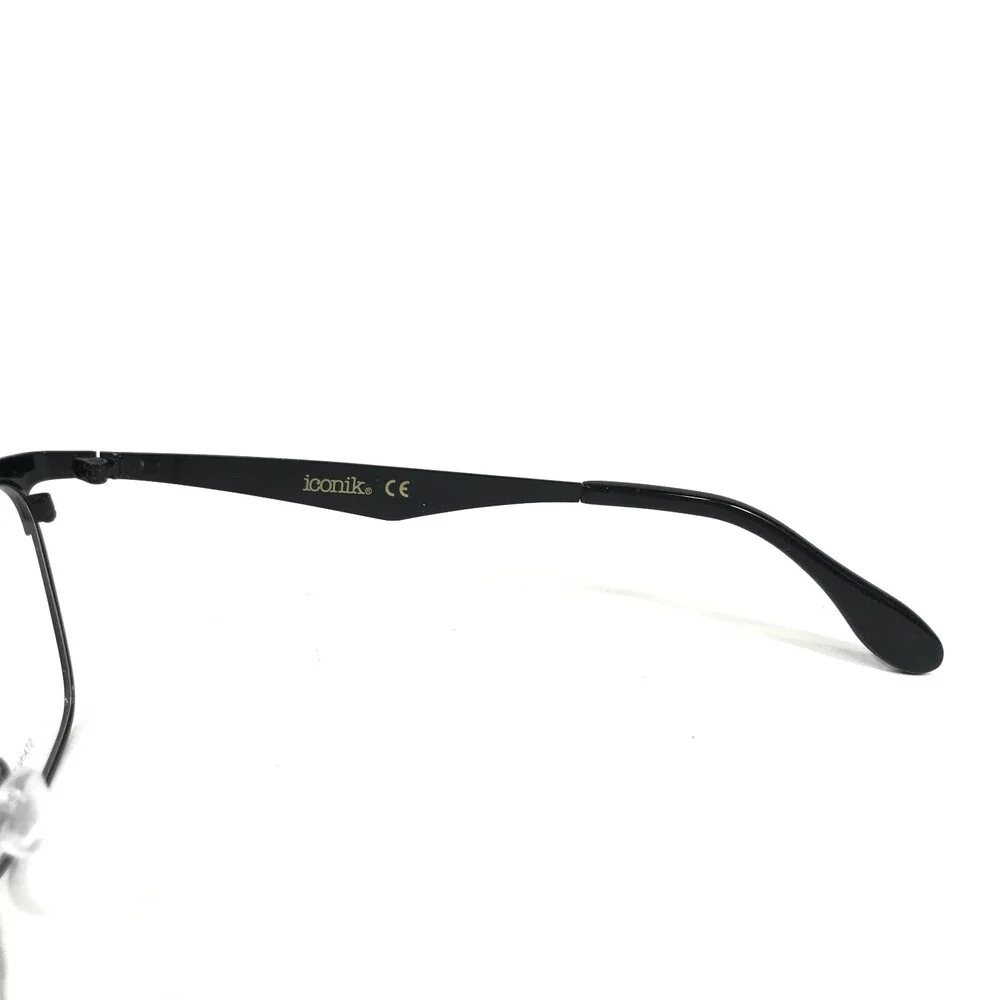 Iconik Eyeglasses Frames Chase C01 Black Square Full Rim 56-17-140